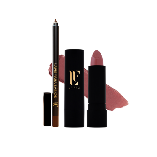 Lip Combo Lápis Chocolate + Batom Sofisticada